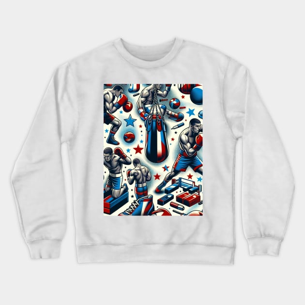 Ringside Rhythms: The Boxing Beat Crewneck Sweatshirt by ryspayevkaisar